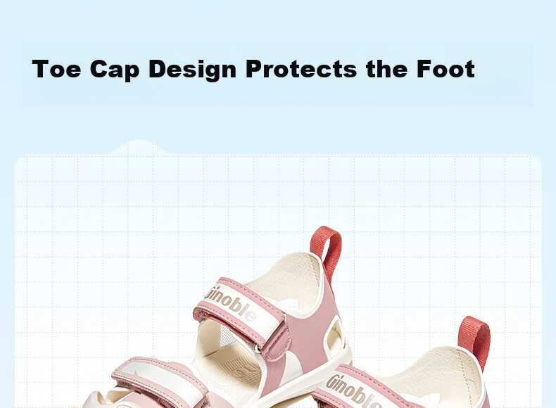 Ginoble Children's Sandals Summer 2025 Toddler Boys and Girls Walking Shoes Functional Shoes GW1750 Ivory White Size 18 Months-5 Years 4