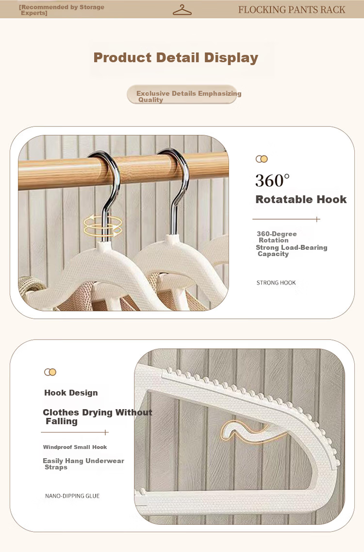 JEKO&JEKO Household Clothes Hanger Non-Slip No-Trace Drying Rack Wardrobe Hanging Hanger Dormitory Student Clothes Drying Rack 7