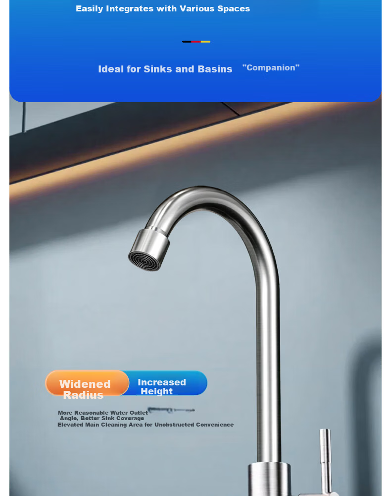 Yipin Impression Stainless Steel Kitchen Single Cold Water Faucet Splash-Proof Household Vegetable Sink Single Cold Hand Wash Basin Dishwasher Faucet 18