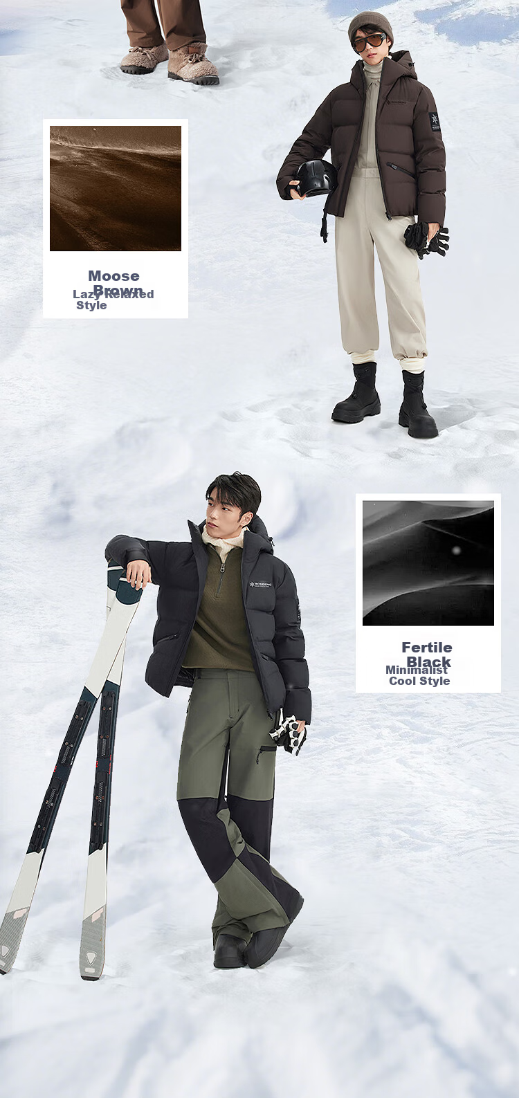 BOSIDENG Off-Season Down Jacket Ice and Snow Sports Series Short Hooded 90% Down Thickened Student Puffer Coat 6