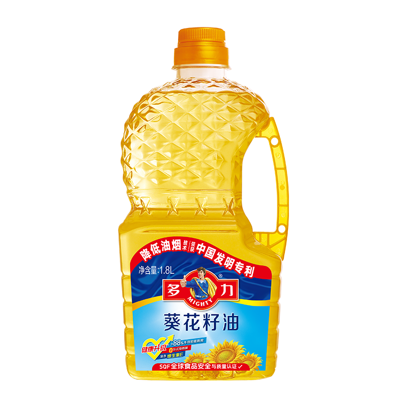 多力葵花籽油1.8L小瓶家用压榨零反式脂肪酸