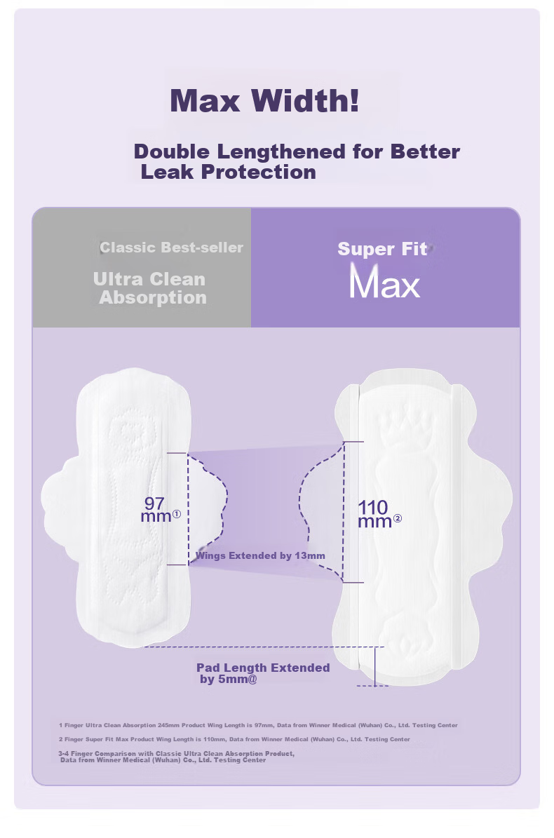 PurCotton [Recommended by Lu Yuxiao] Nice Princess Ultra Clean Absorbent MAX Sanitary Napkins 250mm, 10pcs/pack 4