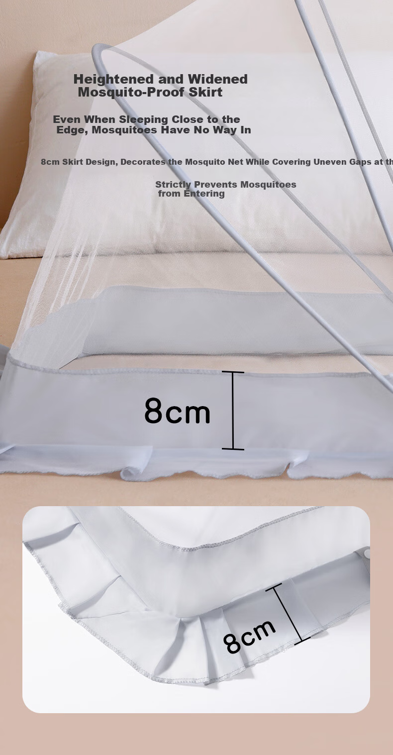 Tongyan Baby Mosquito Net Foldable Portable Baby Bed Mosquito Cover Spring Summer No Installation Full-Coverage Children's Mongolian Yurt Mosquito Net 4