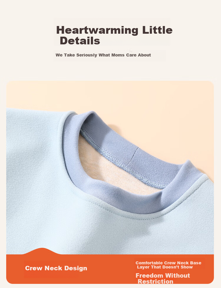 LangSha Kids Thermal Underwear Fleece Thickened Girls 7A Antibacterial Mite-Resistant Autumn Shirt and Pants Set for Older Children 13