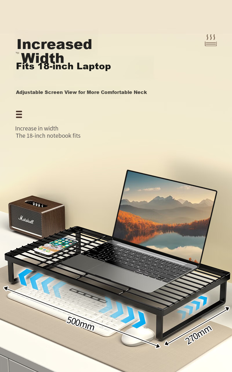 Jiangwutong Laptop Stand, Barbecue Grill, Gaming Laptop Cooler, Desktop Vertical Suspended Bracket, Height-Increasing Stand, Suitable for 18-Inch Apple And Lenovo Legion Raising Models 3
