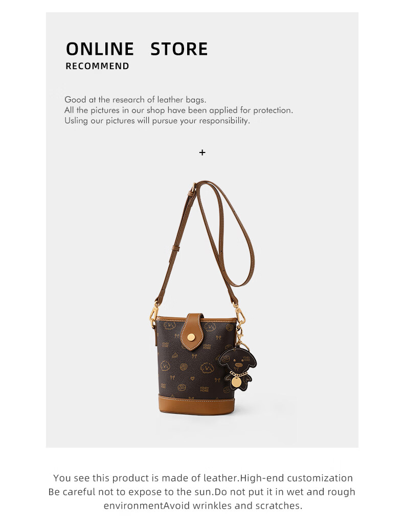 Viney Women's Boutique Bucket Bag Fashionable Crossbody Phone Bag Small Purse Birthday Qixi Valentine's Day Gift for Girlfriend 4