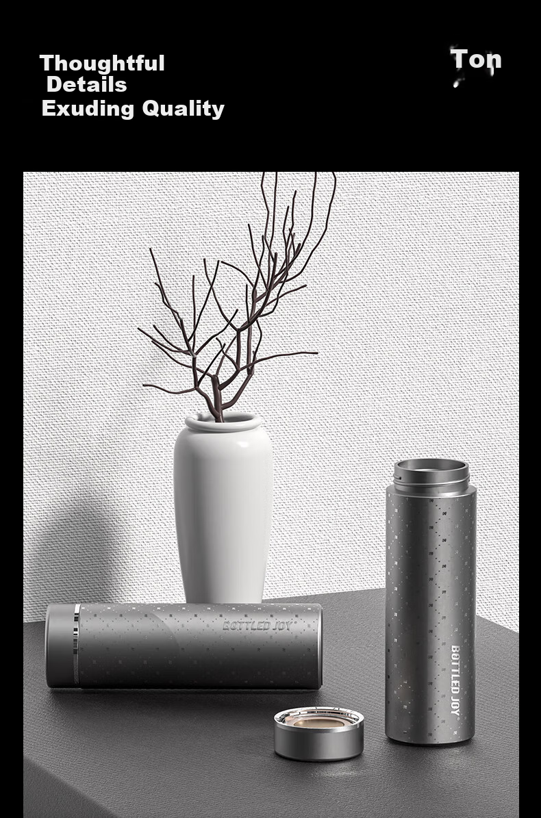 Dundun Pure Titanium Insulated Large Capacity Water Bottle for Men and Women High-End Titanium Tea Cup Stylish Portable Titanium Water Bottle 9