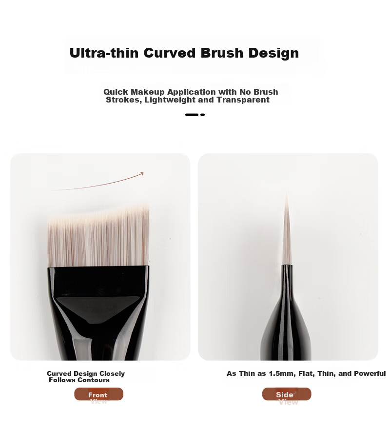 LADES V2 Crescent Blade Foundation Brush Makeup Brush Facial Mask Brush Single Beauty Tool 8