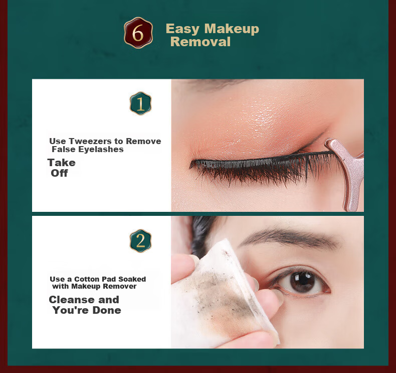 Yushang Jiaren Magnetic False Eyelashes 6 Pairs Glue-Free Reusable Magnetic Lash Newbie Makeup New Year Makeup Tool 10