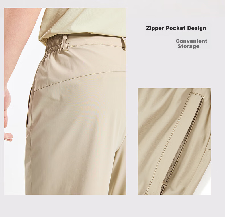 ERKE Knitted Long Pants Spring Ice Cooling Sun Protection UPF50+ Outdoor Antibacterial Casual Men's Running Sports Pants 11