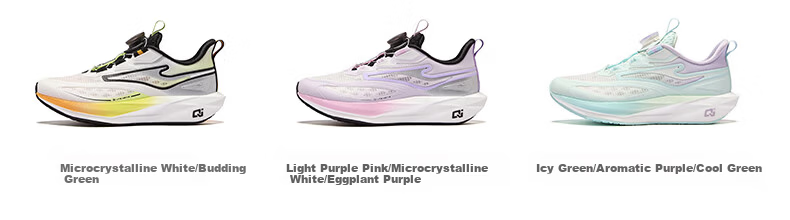ERKE Kids Unisex Shock Absorption Sports Shoes Children's Lightweight Running Shoes Microcrystalline White/Sprout Green Size 35 39