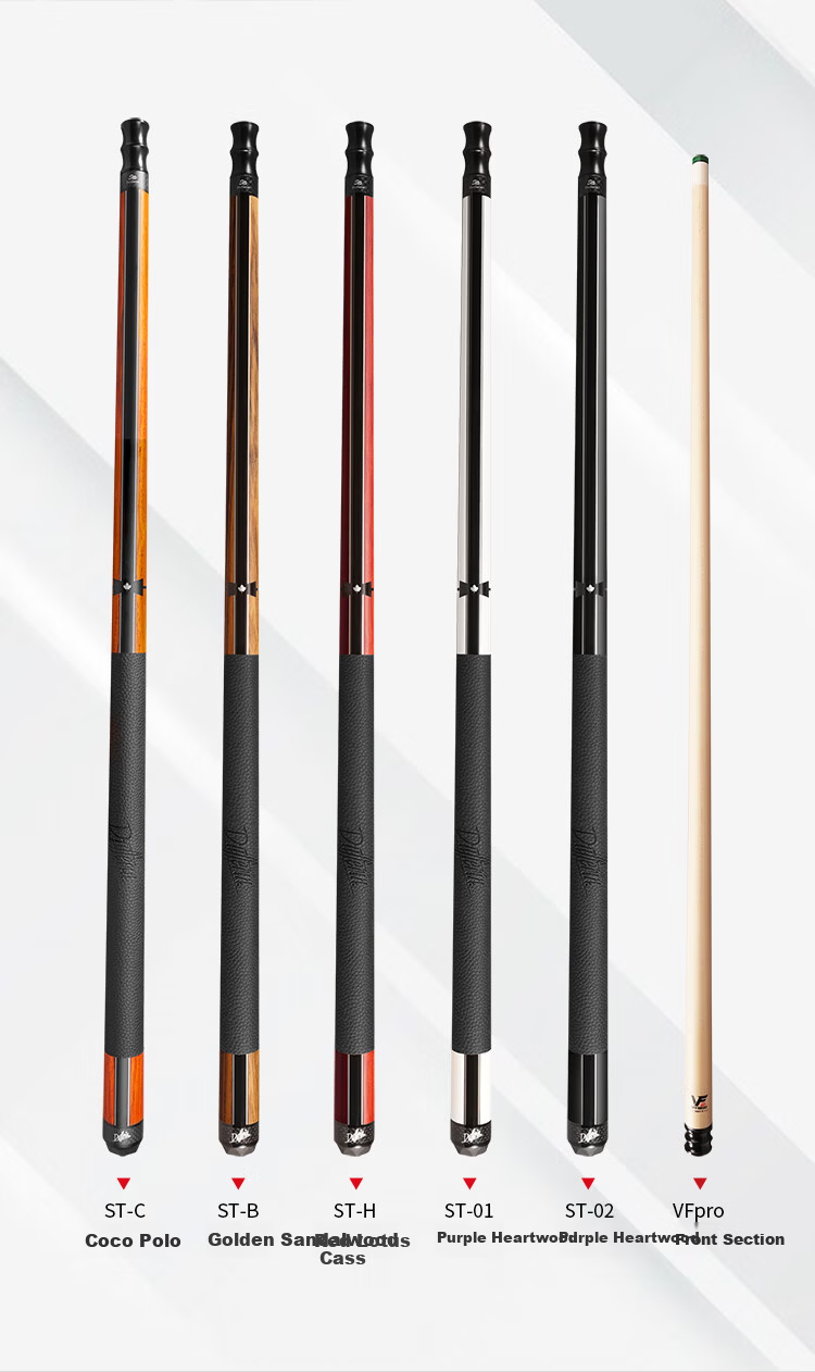 Dafuni Billiard Cue Solid Wood Rear Handle Chinese & American 8-Ball 9-Ball Detachable Large Head Cue Tuner Series ST01 16