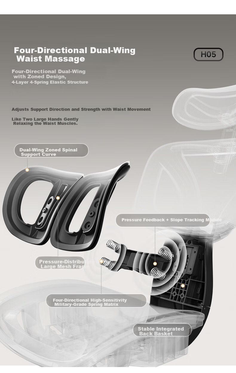 Anglan Ergonomic Chair Computer Chair Comfortable Long Sitting Office Chair Dorm Reclining Gaming Chair 3