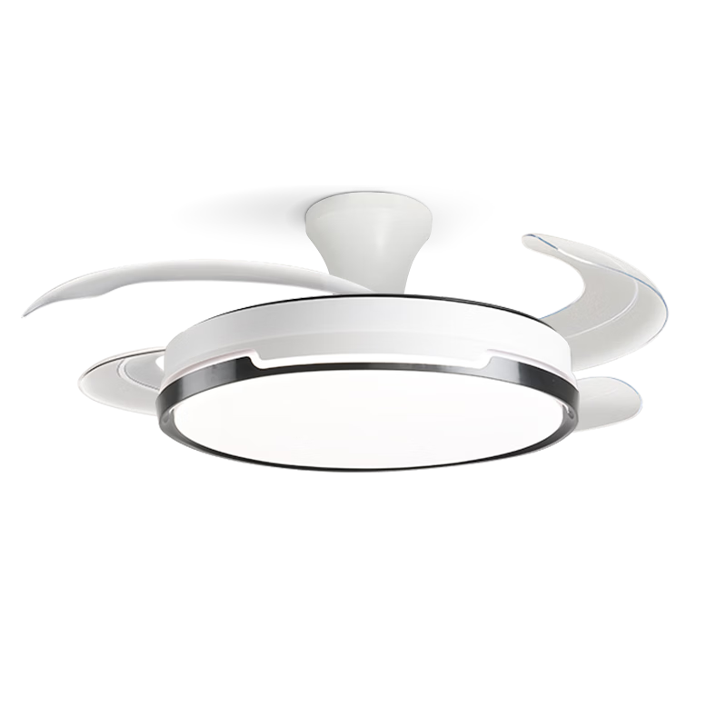 Great Wall LED Invisible Fan Light Minimalist Italian Luxury Living Room Bedroom Dining Room Ceiling Fan Light Integrated Zhongshan Electric Fan Light Fixture