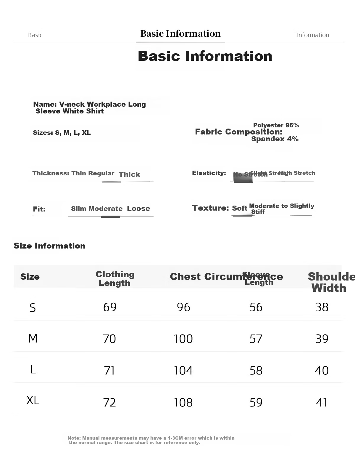 Chushen Spring Autumn Long Sleeve Shirt Women Professional Casual Commuter Lapel Versatile White Shirt S13JC2998 10