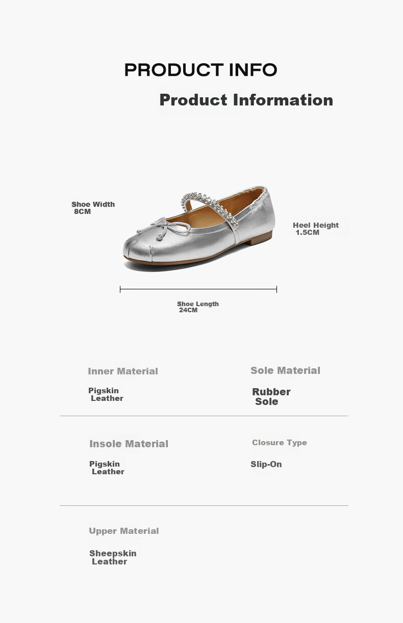 Belle Moonlight Mary Jane Women's Flat Casual Elegant Silver Ballet Shoes 3H9F5CQ5 Moonlight Silver Size 37 11