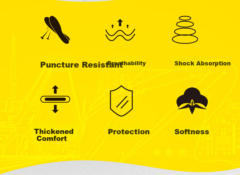 DUNWANG 4021 Anti-Puncture Insole Soft Comfortable Breathable Built-in Anti-Puncture Fabric Worksite Protective Footwear Insole for Labor Shoes Size 42 2