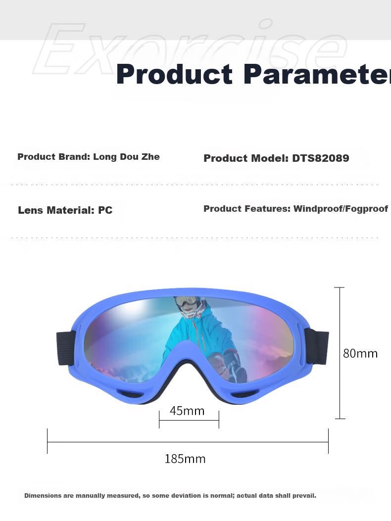 DRATRA Ski Goggles Windproof Glasses Mountaineering Snow Goggles Kids Ski Glasses Dustproof Snow Gear 9