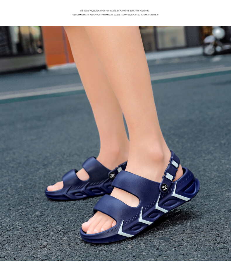 TonLion Men's Breathable Summer Clogs 2026 Thick-Soled Sports Beach Sandals Casual Captain Blue Size 40/41 10