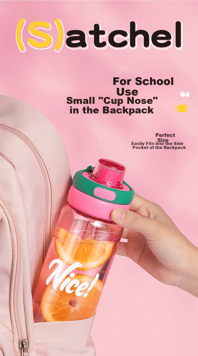 Xile Tritan Large Capacity Water Bottle Women's High-Value Straw Cup Student Outdoor Portable Sports Direct Drinking Cup Summer 7