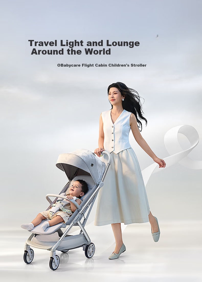 Babycare Pocket Stroller Lightweight Foldable Baby Pram T7 Flight Cabin Stardust Gray 1