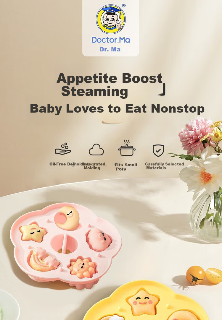 DOCTOR MA Baby Food Bowl with Straw for Infants to Drink Soup, Rice Paste Cup, PPSU Newborn Water Feeding Bowl with Suction Cup, Nano Color 1