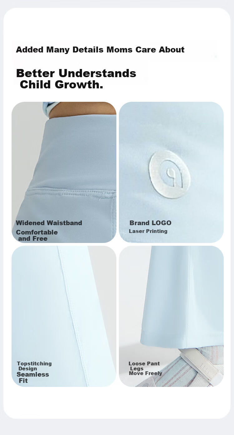 ASK JUNIOR Kids Pants Girls Spring Summer Sun Protection Quick-Dry High Elastic Yoga Flared Leggings Sky Blue 170 14