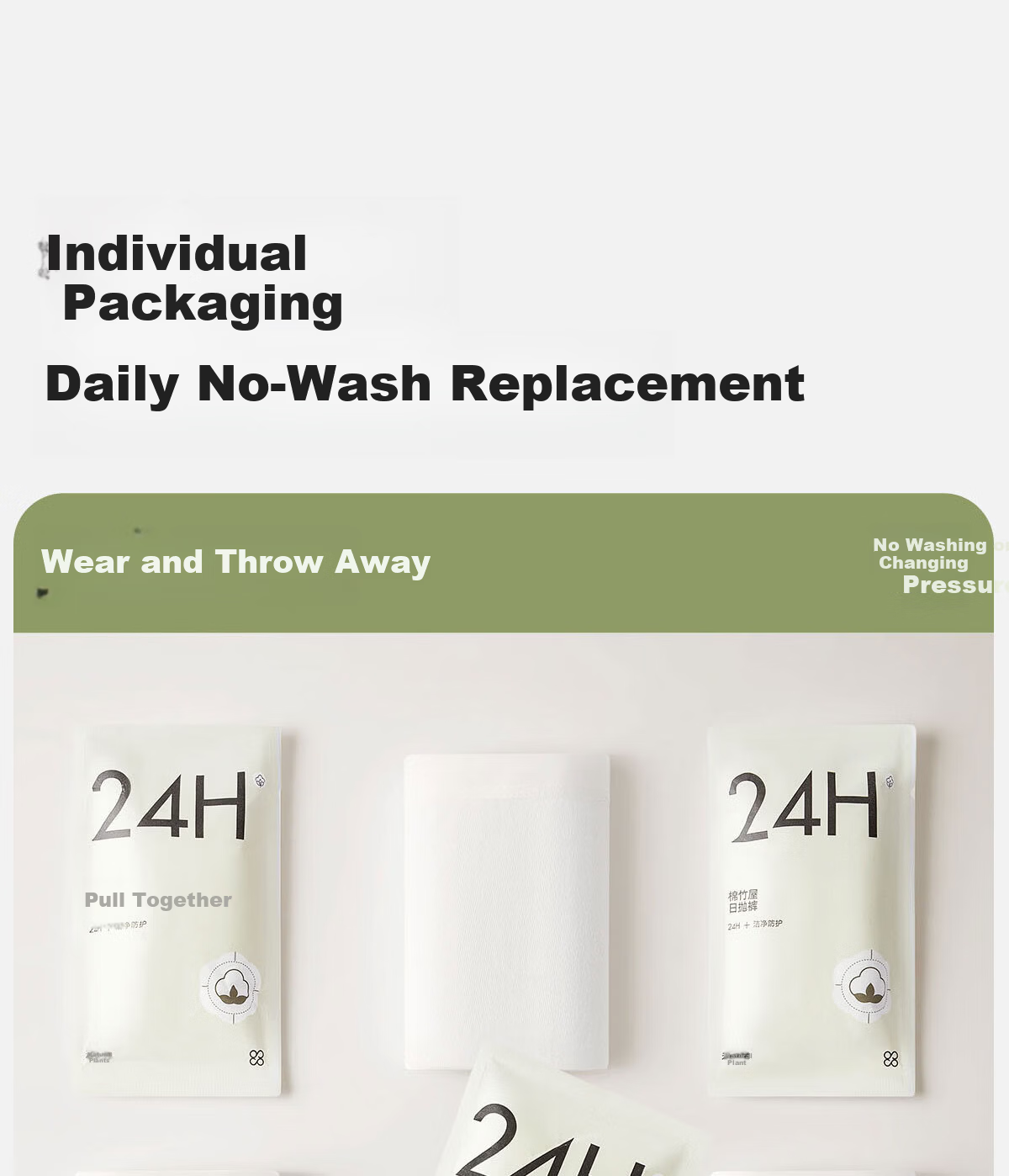 Mianzhuwu Disposable Women's Cotton Underwear Travel Wash-Free Portable Daily Use Sterile Individually Packaged Menstrual Postpartum Shorts 8 Pieces 10