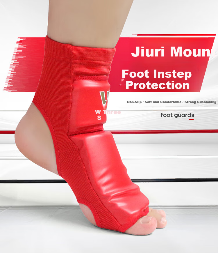 Jiurishan Foot Instep Protector Boxing Sanda Combat Ankle Guard Adult Children Training Equipment Blue XL 1