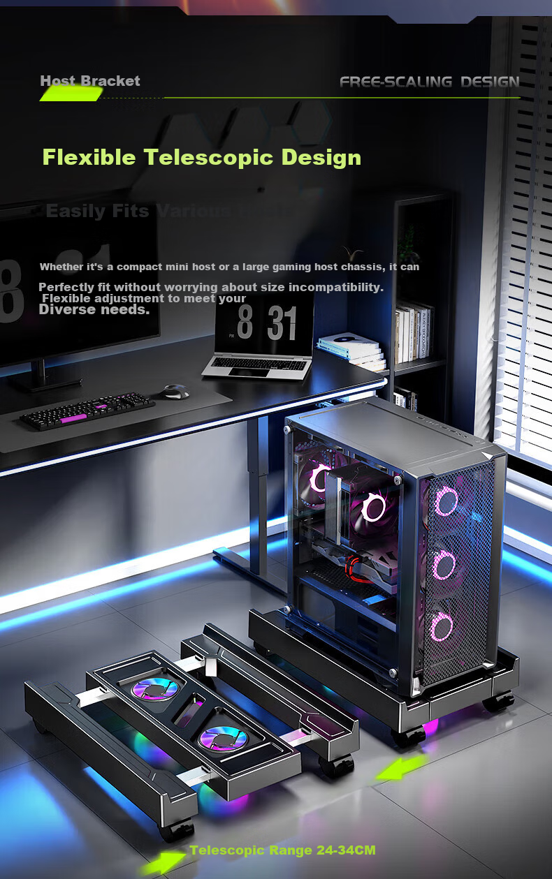 Behind the Scenes Hero Desktop Computer Host Stand Mobile Case Bracket Base Tray Home Office Universal Heightening Storage Rack TV Accessories 2