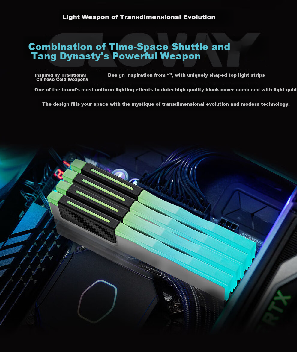 Gloway 16GB DDR5 6000 Desktop RAM Shenwu RGB Light Bar Hynix A-die CL28 Space Gray AI Computer Accessories Upgrade 8