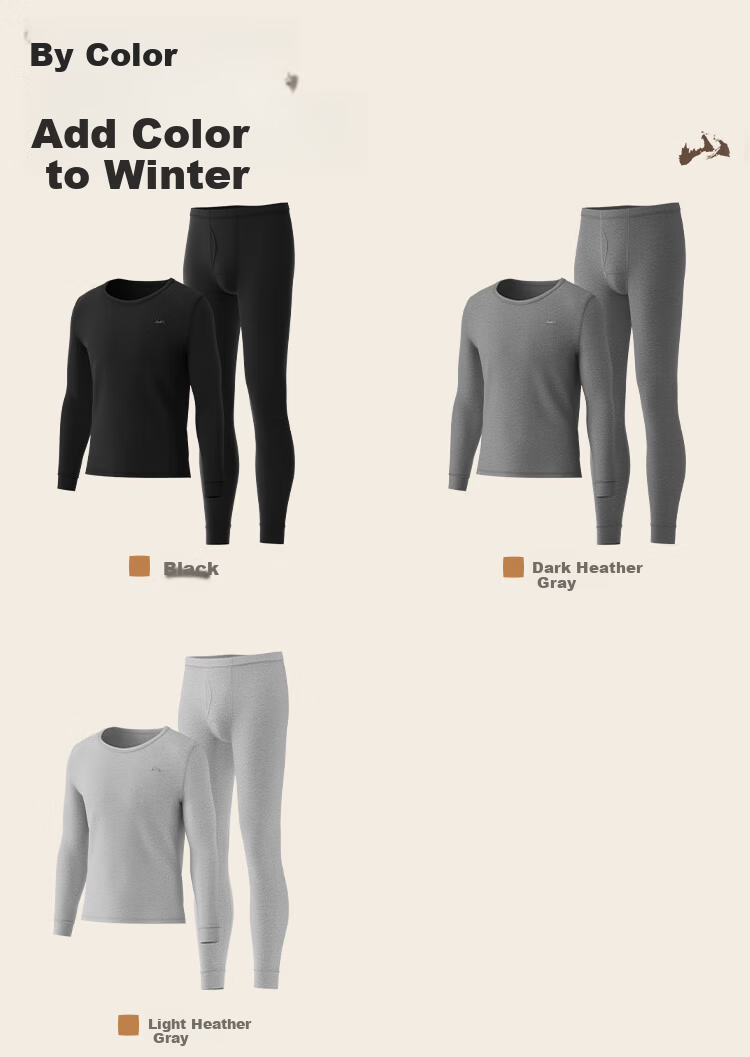 HLA 【Mountain Not High】 Autumn Cotton 210g 10A Antibacterial Mite-Resistant Thin Thermal Underwear Set for Men and Women 11