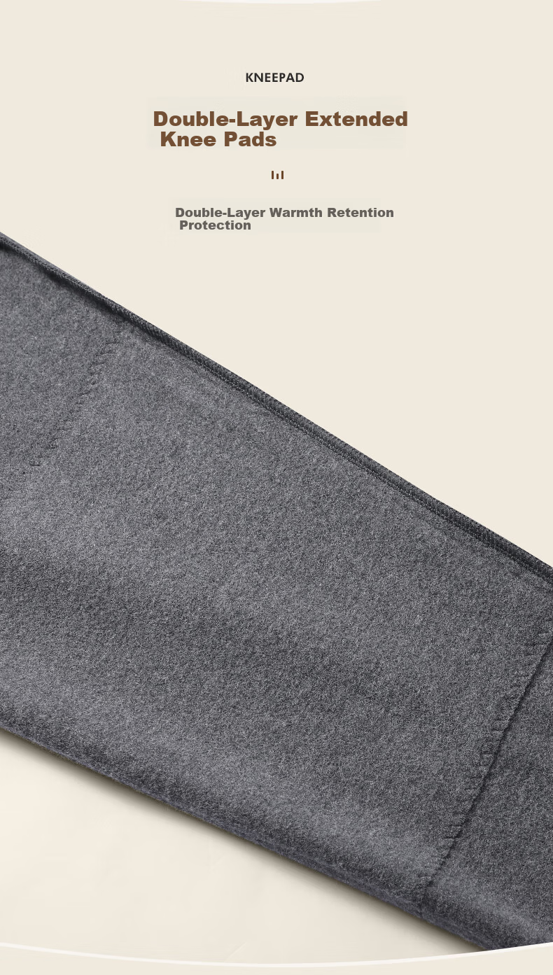 Hengyuanxiang [Winter Bestseller] Thermal Pants, Cotton Pants for Men And Women, Brushed Autumn Pants, Men's Autumn And Winter Fleece Pants, Double-Layer Knee Protection, Cold-Resistant 11