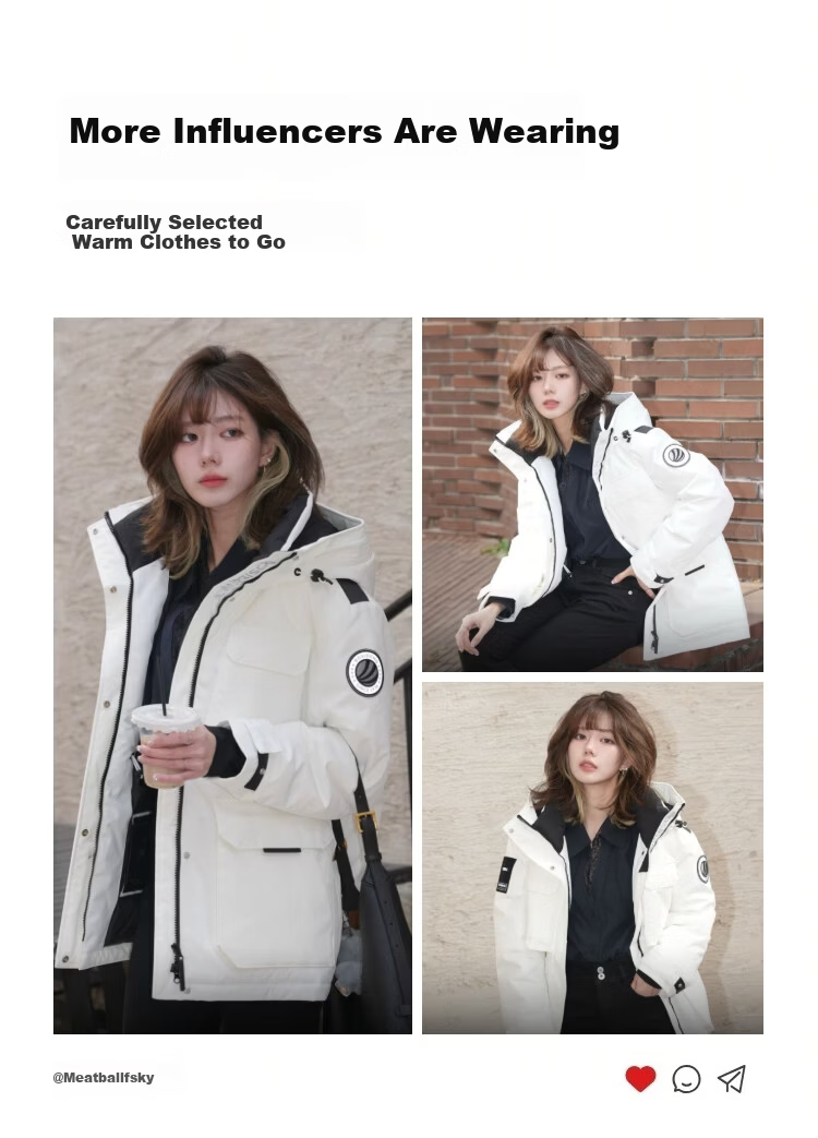 Bosideng Off-Season Extreme Cold 90% Goose Down Women's Winter Thickened Hooded Short Jacket Celebrity Style 27