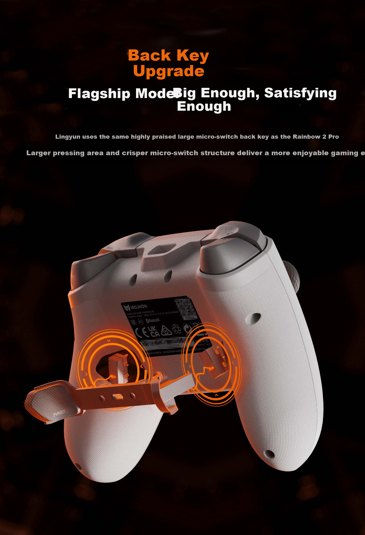 Mojang Lingyun Wireless Gaming Controller Bluetooth 2.4G Compatible with PC Tablet Phone Switch Computer Steam Supports Dual Hall Smart Screen for Shadowlands Monster Hunter Double Hall 8