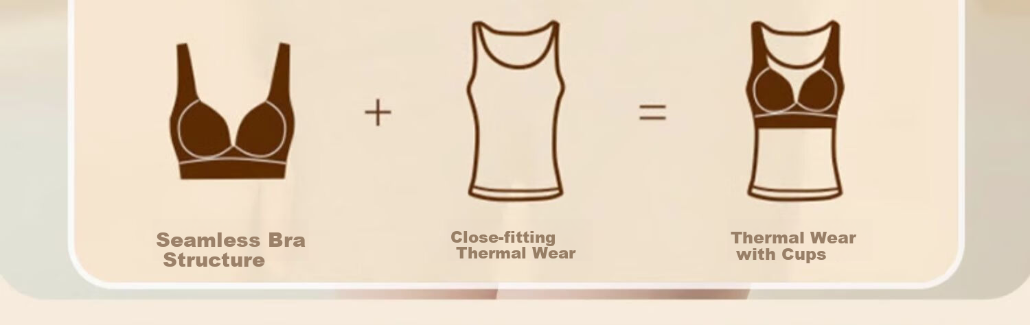 Urban Beauty Women's Thermal Underwear Set Autumn Winter Ultra-thin Hyaluronic Acid Skin Care Invisible Base Layer with Chest Pads 10
