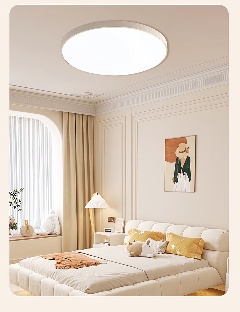 AOC Eye-Care LED Ceiling Light Full Spectrum High Brightness Living Room Bedroom Study Children's Room Light with Cree LED Beads and Installation Included 20