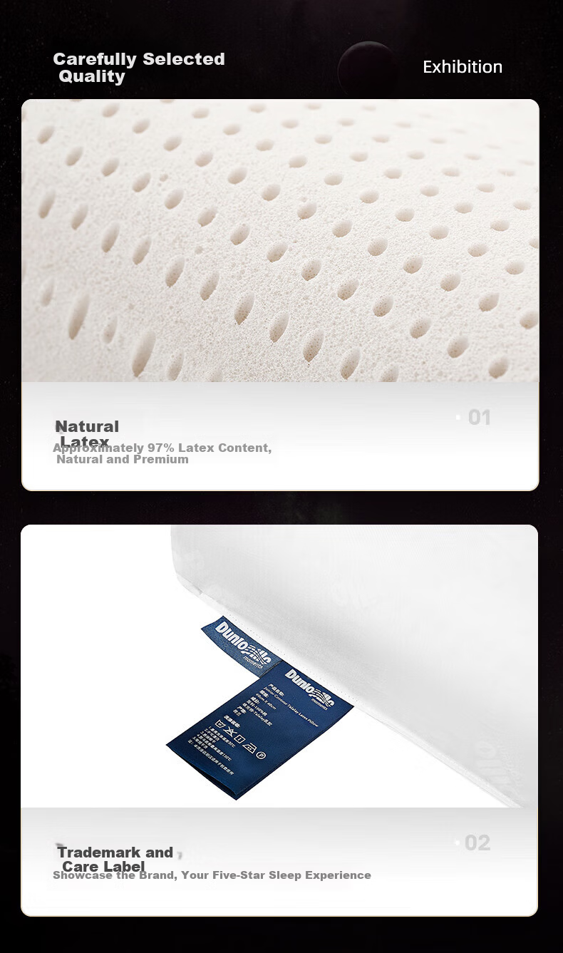 Dunlopillo Stuzzi Series Latex Pillow Refreshing Massage Pillow Dutch Imported Talalay Process Natural Latex Pillow 17