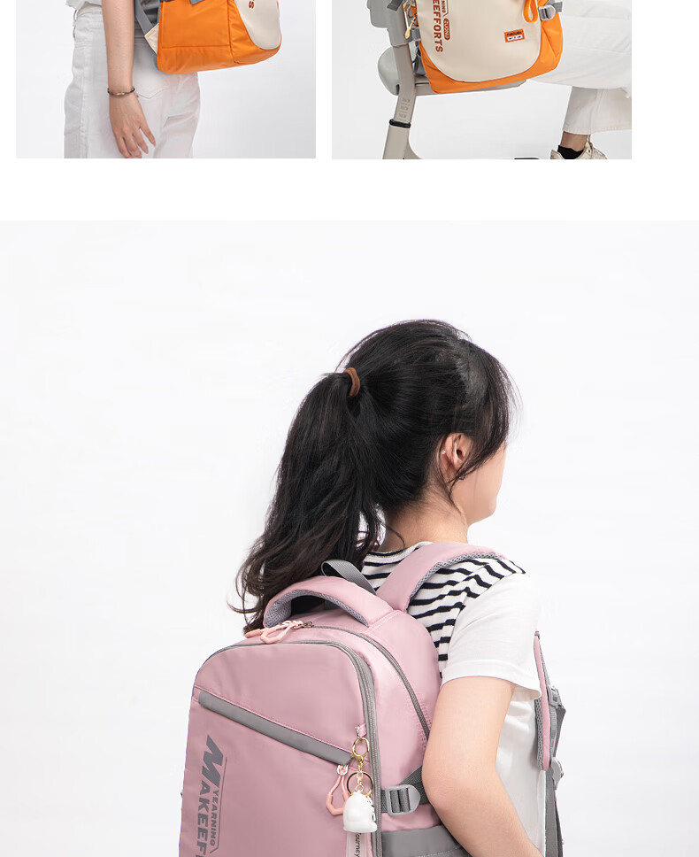 ZUONU Middle School Student Backpack Large Capacity Multi-Compartment Backpack for Boys And Girls High School Students Simple Double Shoulder Bag Black 18