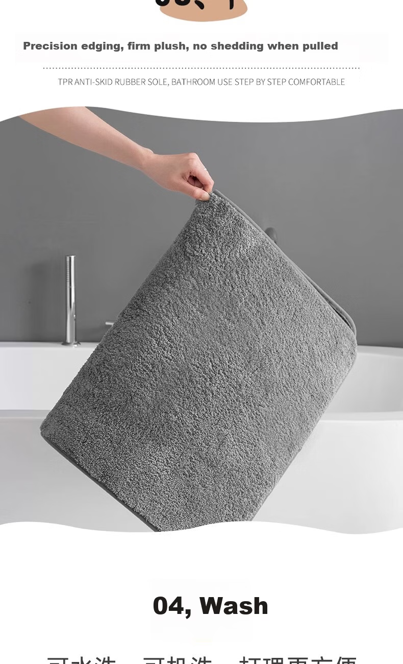 Luoyoute Bathroom Absorbent Non-Slip Door Mat Home Washroom Carpet Toilet Bath Mat 11