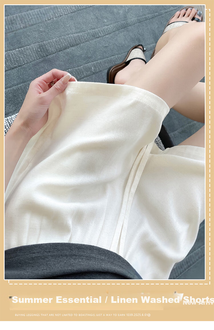 Free Style Tencel Linen Women's Shorts 2026 Summer New Casual Loose Lyocell Wide-Leg A-Line Breathable Cool Five-Point Pants 1