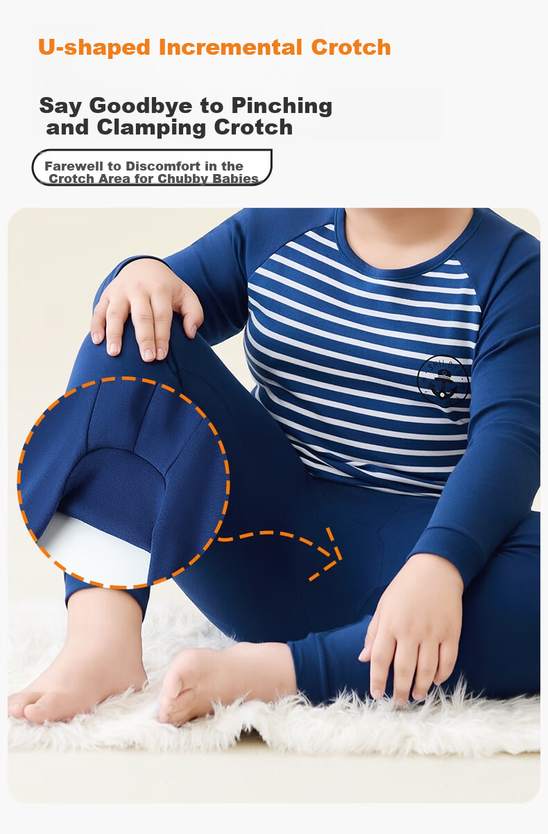 LangSha Boys' Plus Size Thermal Underwear Set Autumn Cotton Long Johns for Big Boys and Teenagers 14
