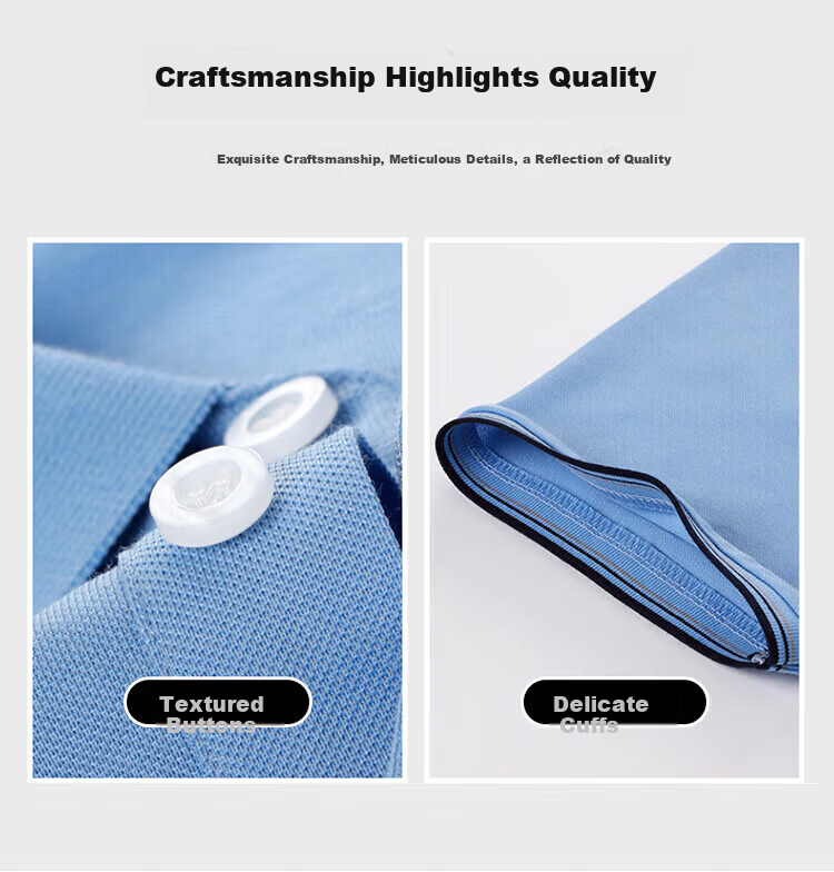 Jeanswest Polo Shirt for Men, Summer 2026 Thin Style, Fashionable Casual Quick-Dry Comfortable Cool-Feeling Antibacterial Men's Top, Navy Blue XL 5
