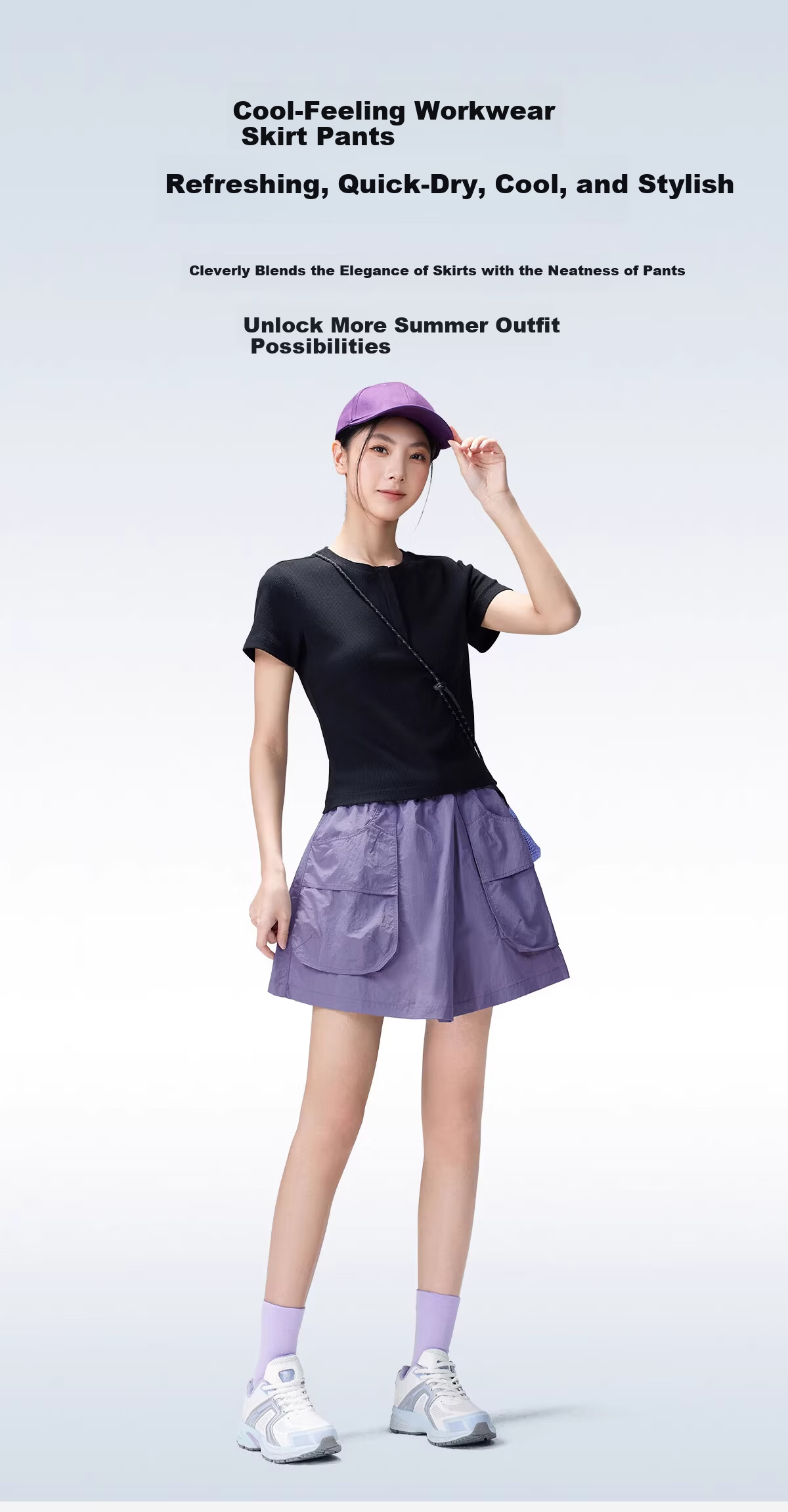 CAMEL Women's Outdoor Quick-Dry Skort 26 Spring Summer Cooling Sweat-Absorbing Sun-Protective Hiking Mountaineering Work Shorts 8085 1