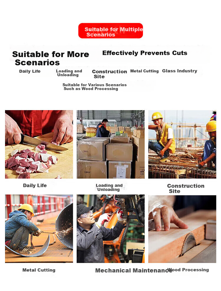 SHENGLI NITEX® Level 9 Cut-Resistant Gloves, Protective Work Gloves, Anti-Cutting Steel Wire Protection, F-Level Cut-Proof And Anti-Cut Gloves, N1707, Size L, Single Piece 8
