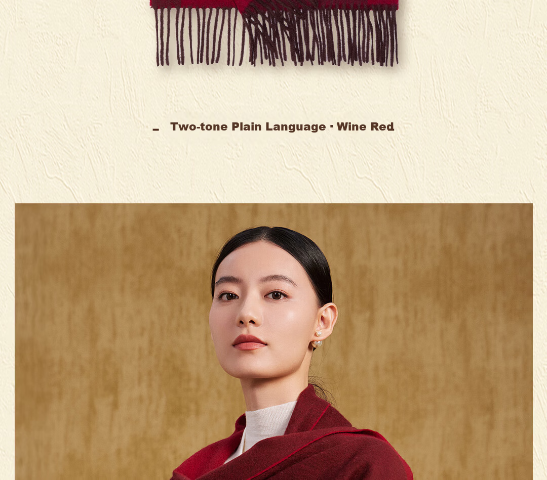 Shanghai Story Autumn Winter New Pure Wool Scarf Shawl Soft Warm Gift for Mom Elders Birthday New Year Women Neck Warmer 25