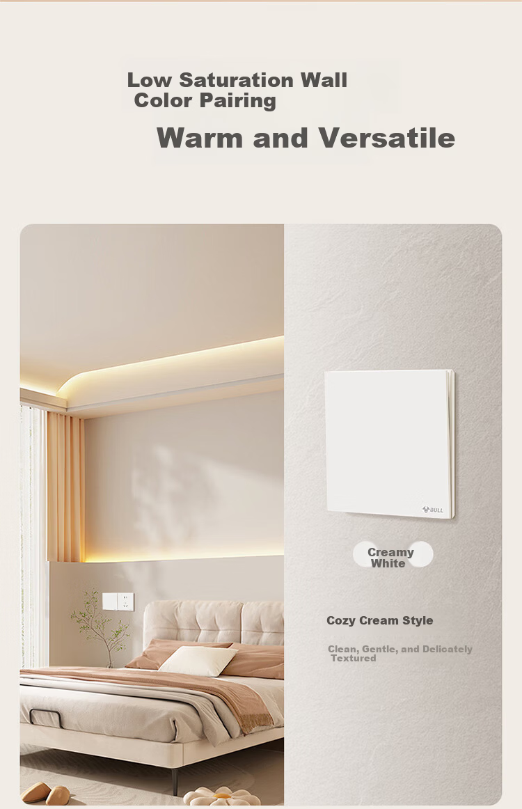 BULL G57 Butterfly Ultra-Thin Skin-Feel 16A High-Power Switch Socket G57E204 Beige White 7