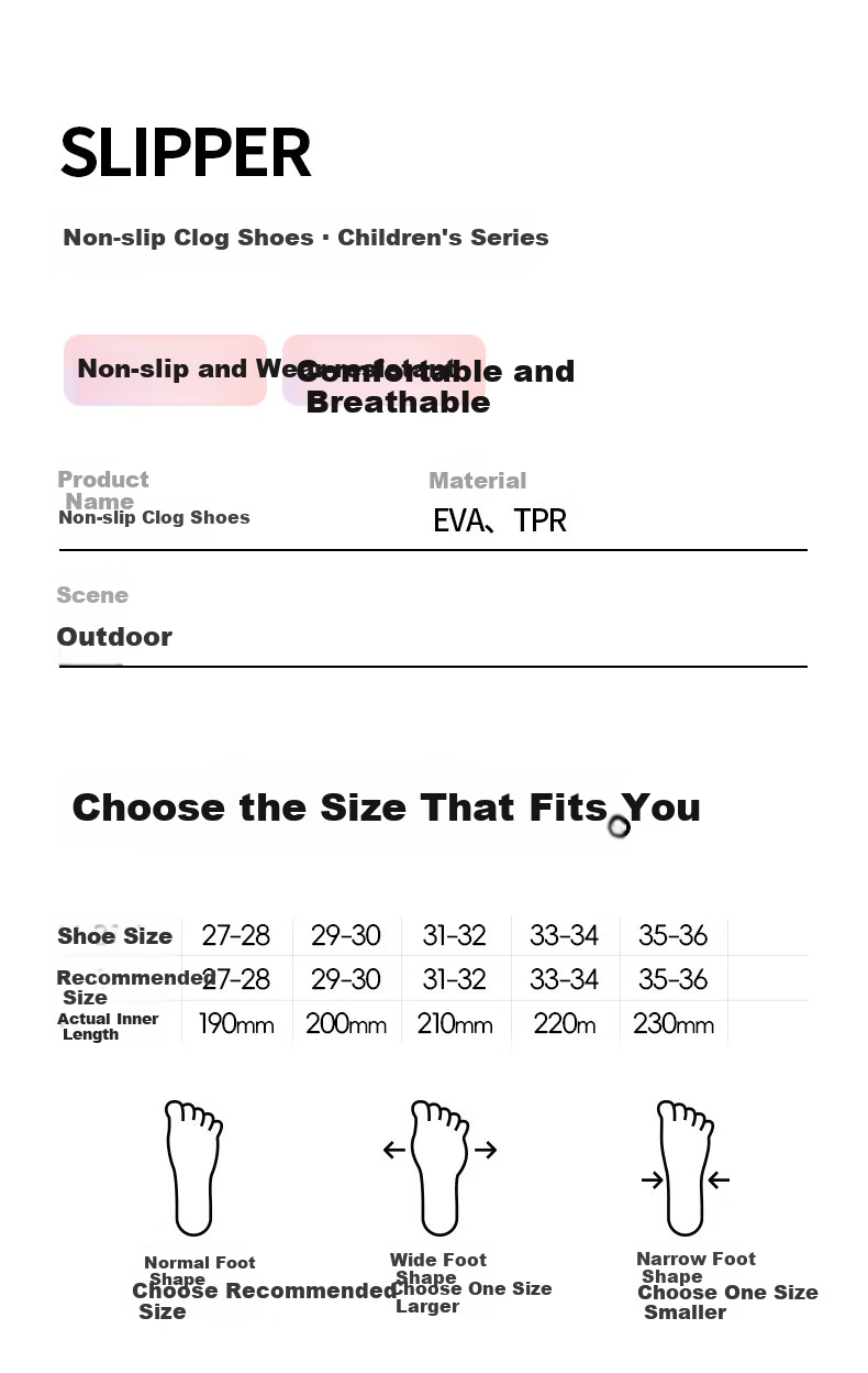 GUOLUOFEI Kids Slippers Boys Girls Summer Indoor Home Non-slip Outdoor Closed-toe Breathable Clog Shoes Pink Size 31-32 2