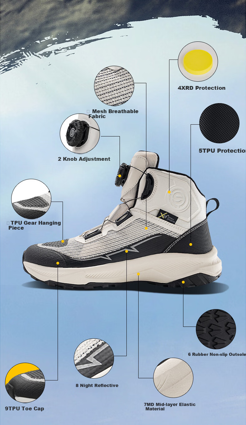 STAR FIELD KNIGHT Star Leap Motorcycle Riding Shoes Breathable Rally Boots Motorbike Travel Non-slip SKS202 Black Summer Size 42 2