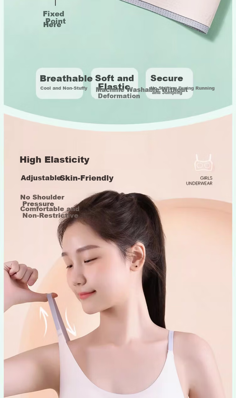 GUJIN 3-Pack Girls' Bras Stage 2 Development Lightweight Sports Wire-Free Seamless Teen Underwear for Middle and High School Students 9